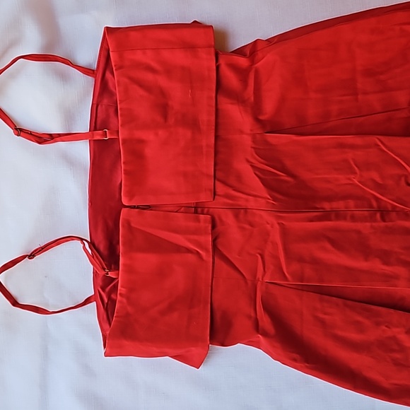 Anthropologie Sleeveless Red Foldover Knee-Length Dress - Picture 8 of 8